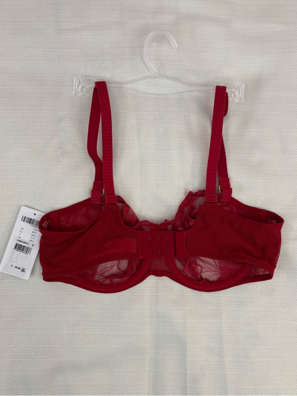 NEW Chantelle Fleurs Demi Bra - Candy Apple Shades Sz 36D NWT | Chantelle Bra - - Picture 9 of 13